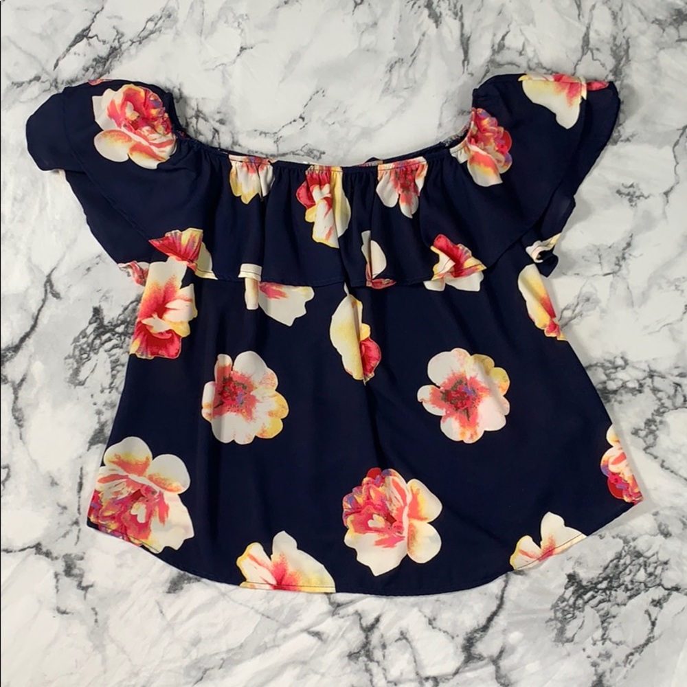 Floral off the shoulder top